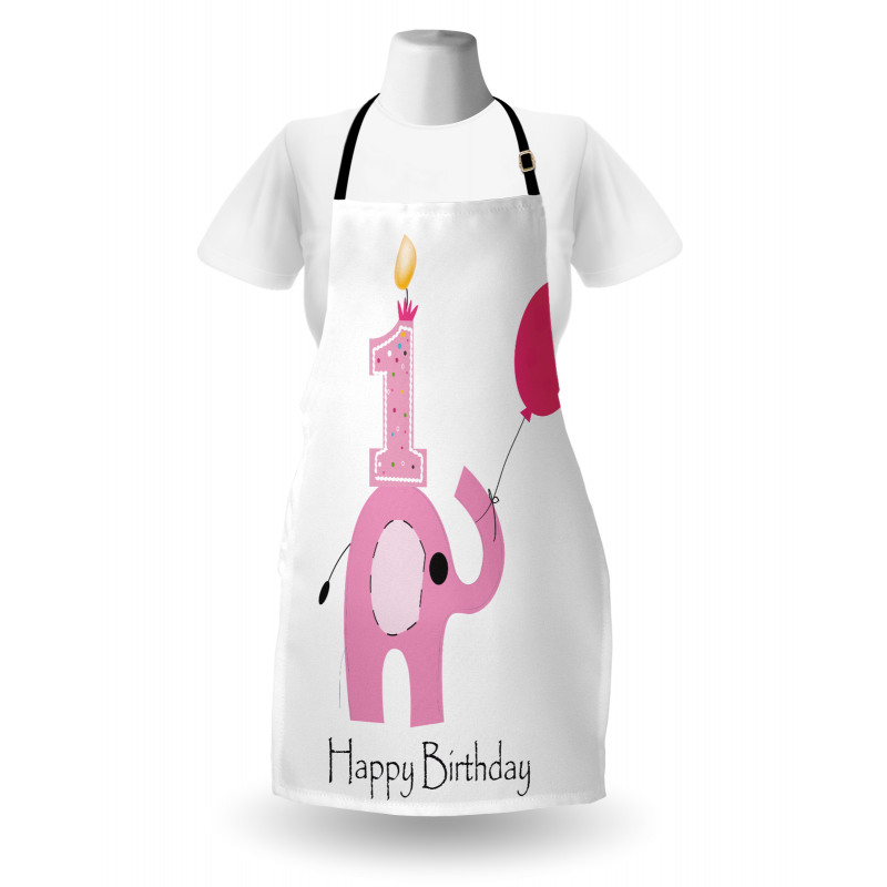 Girls Party Elephant Apron