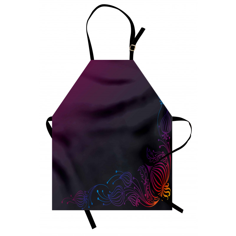 Floral Like Swirls Frame Apron