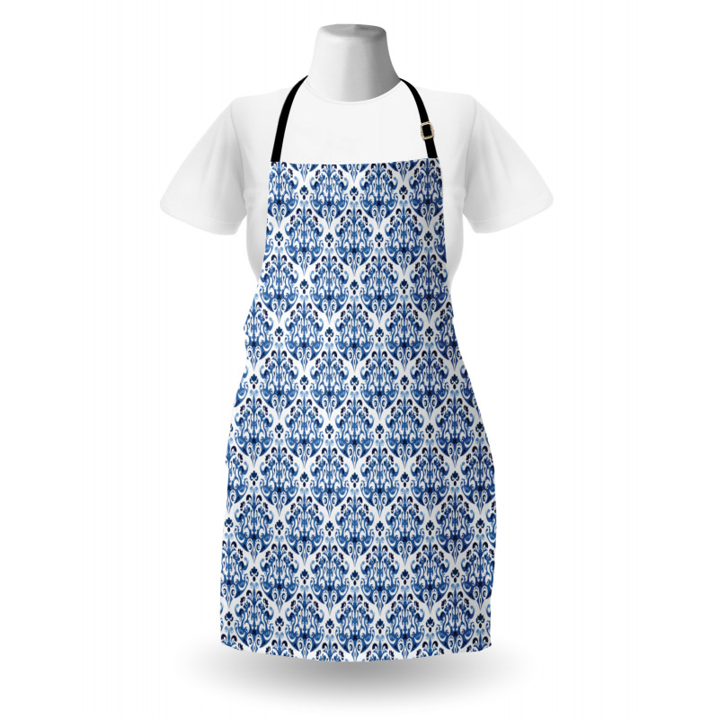 Indigo Victorian Design Apron