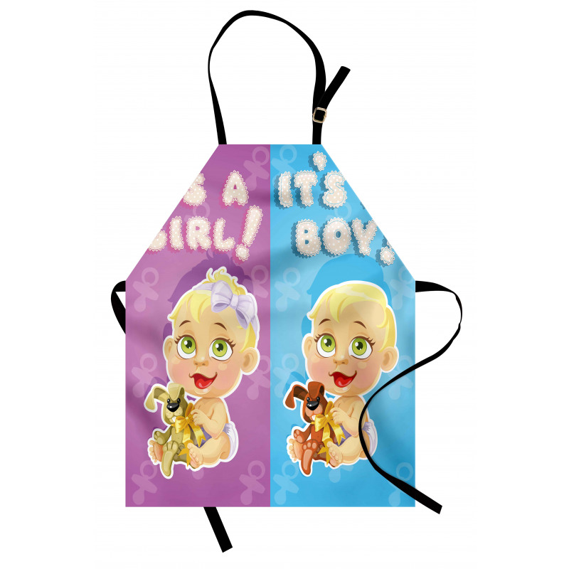 Girl Boy Dogs Apron