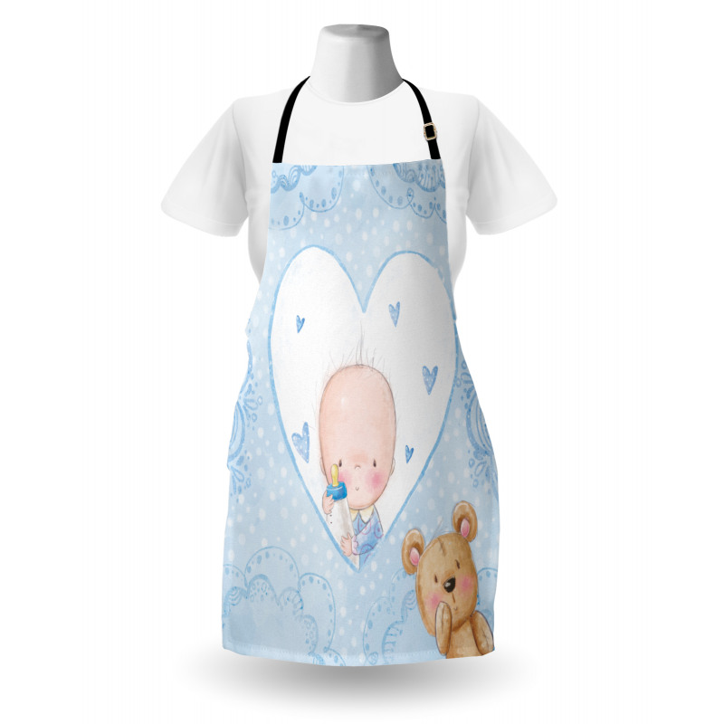 Baby Boy Teddy Bear Apron