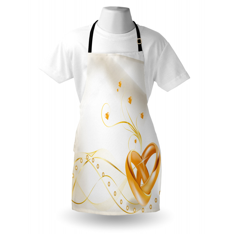 Rings Heart 3D Style Apron