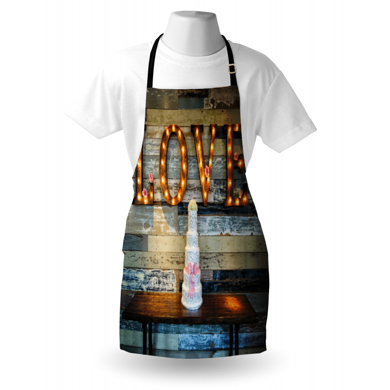 Wedding Cake Love Wood Apron