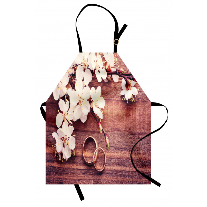 Flowers Rings Wooden Apron