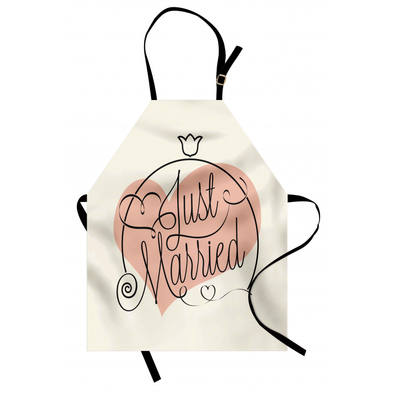 Just Married Tulip Heart Apron