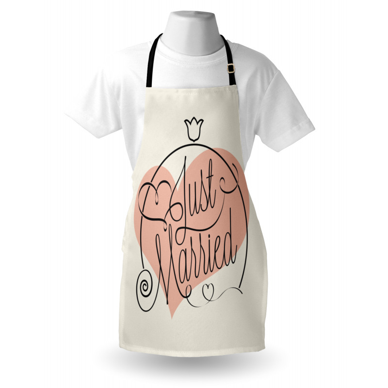 Just Married Tulip Heart Apron