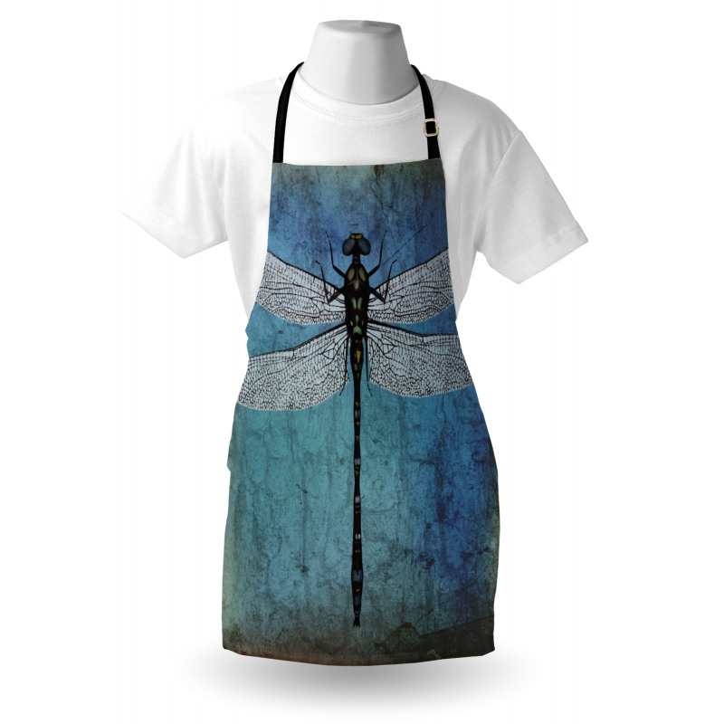 Dragonfly Bug Turquoise Apron