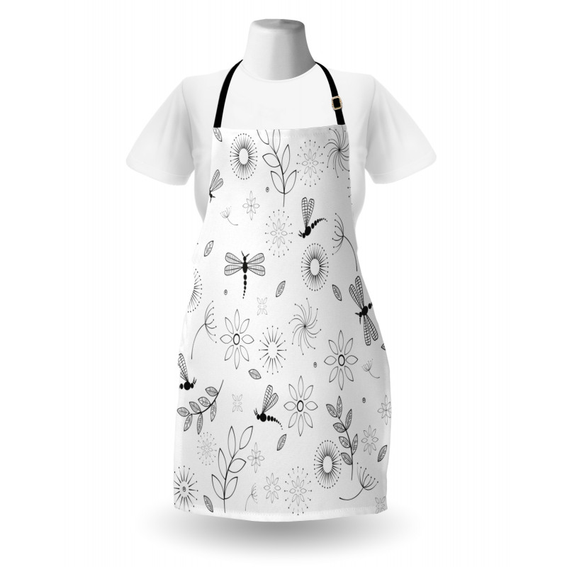 Dragonfly Floral Apron