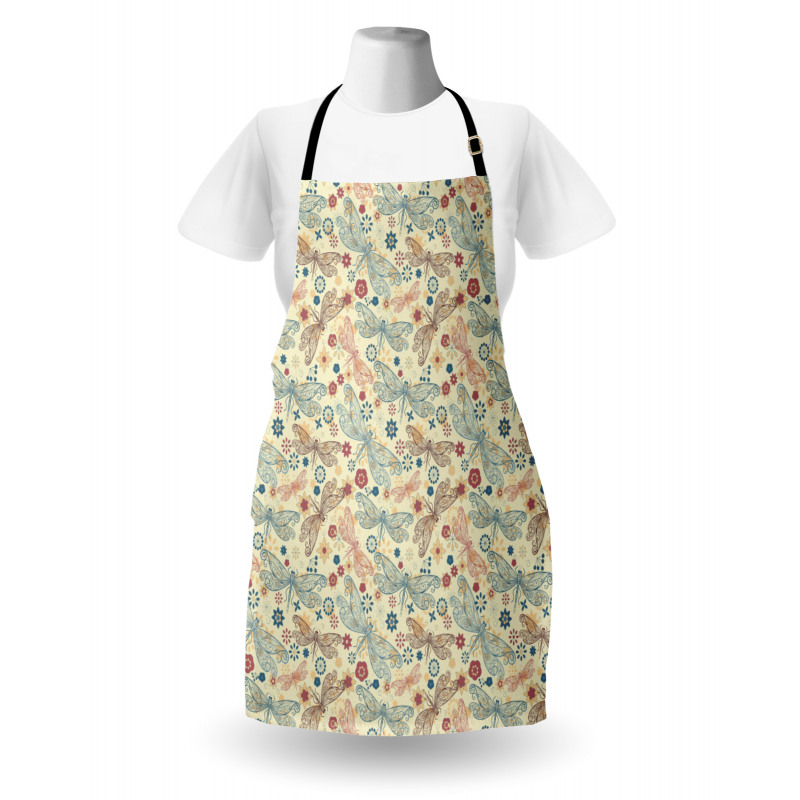 Dragonflies and Flowers Apron