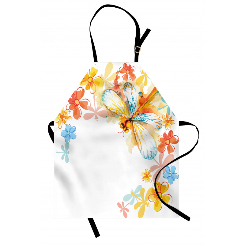 Vintage Spring Dragonfly Apron