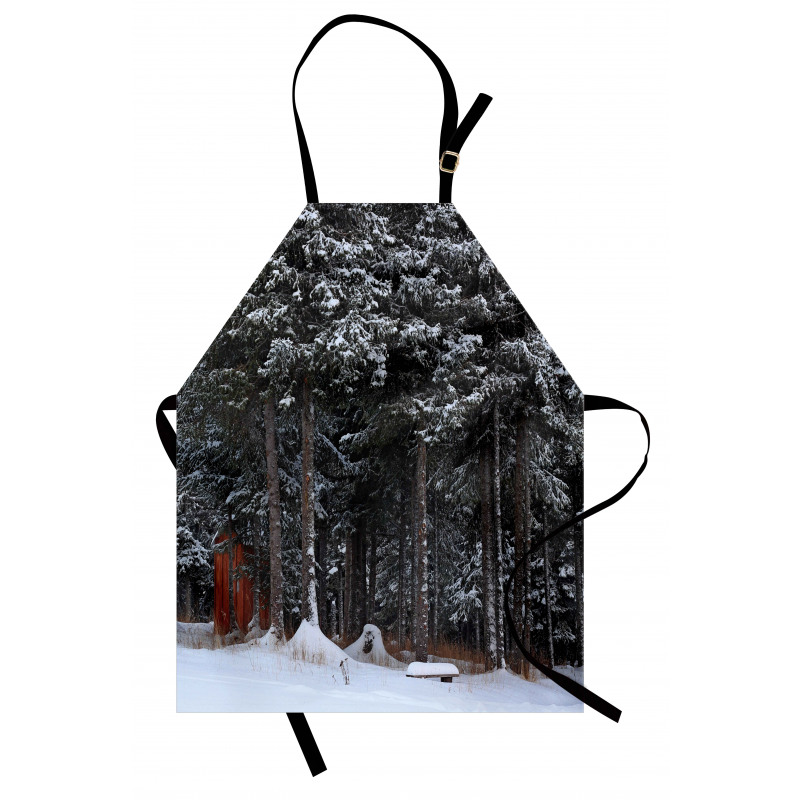 Snowy Forest Cottage Apron