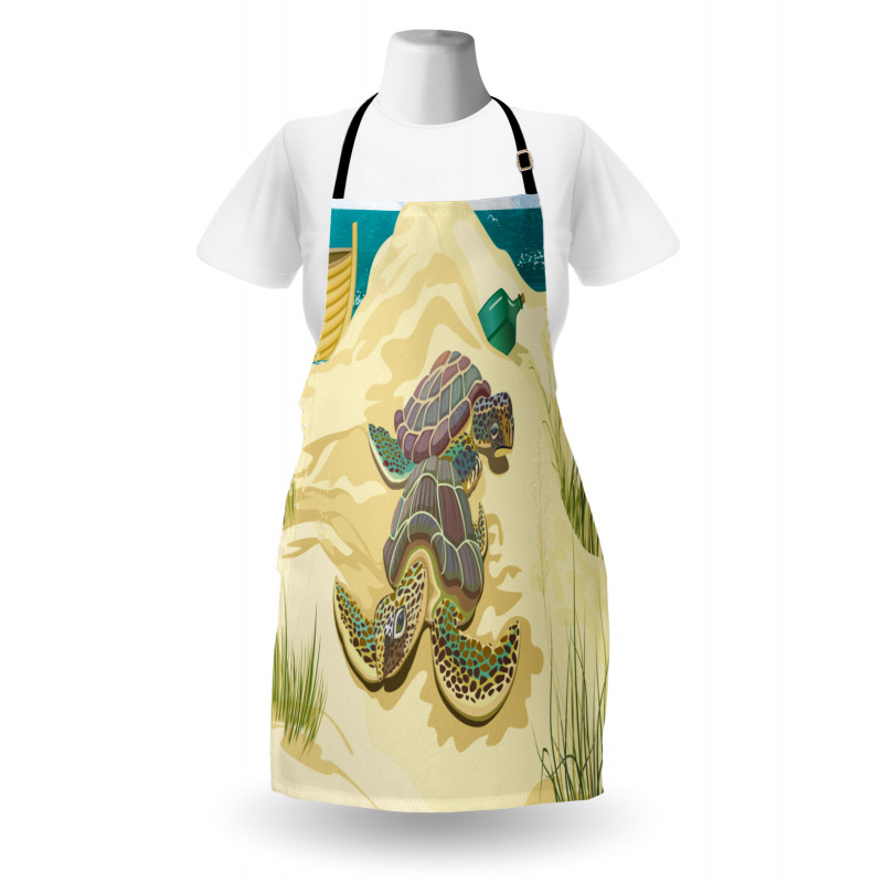 Sea Turtles Sand Boat Apron