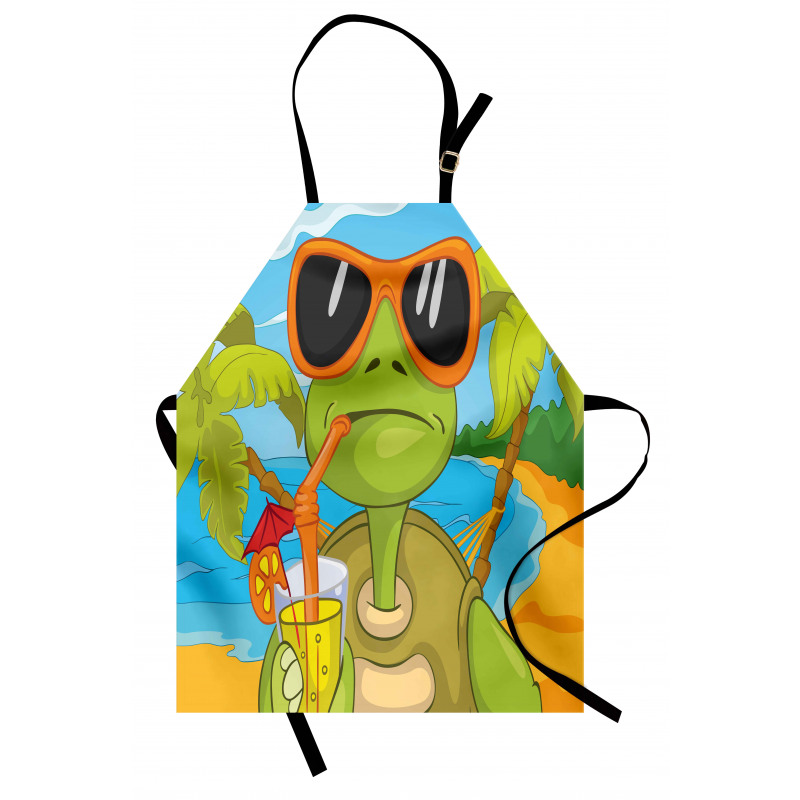 Turtle Drinking Cocktail Apron