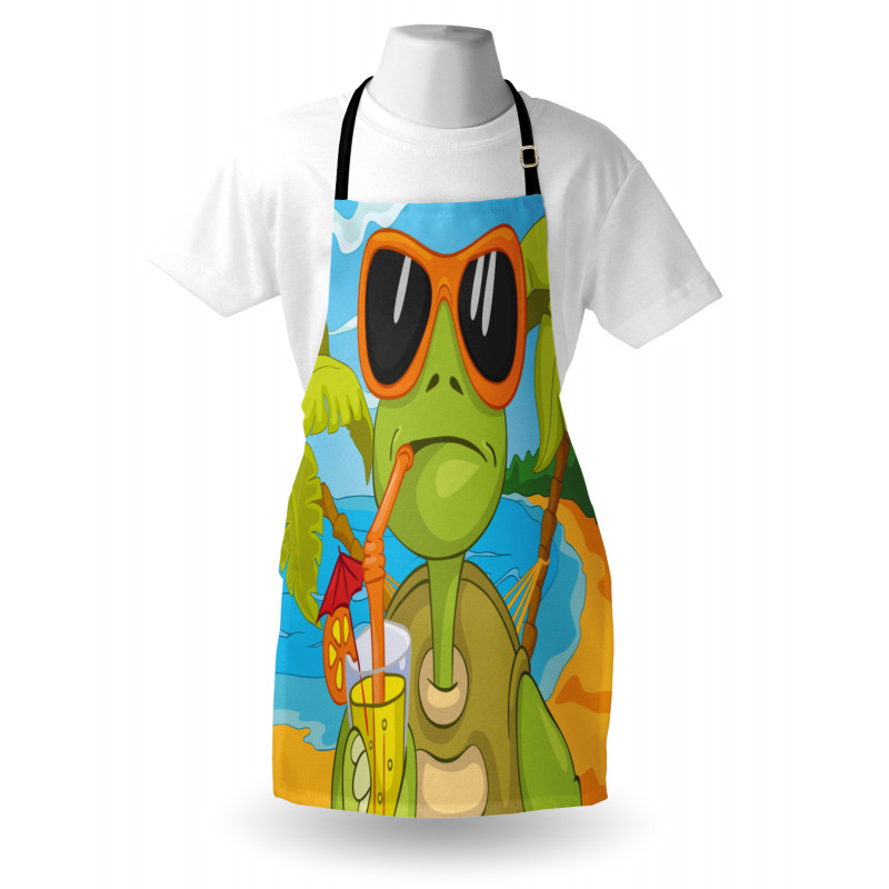 Turtle Drinking Cocktail Apron