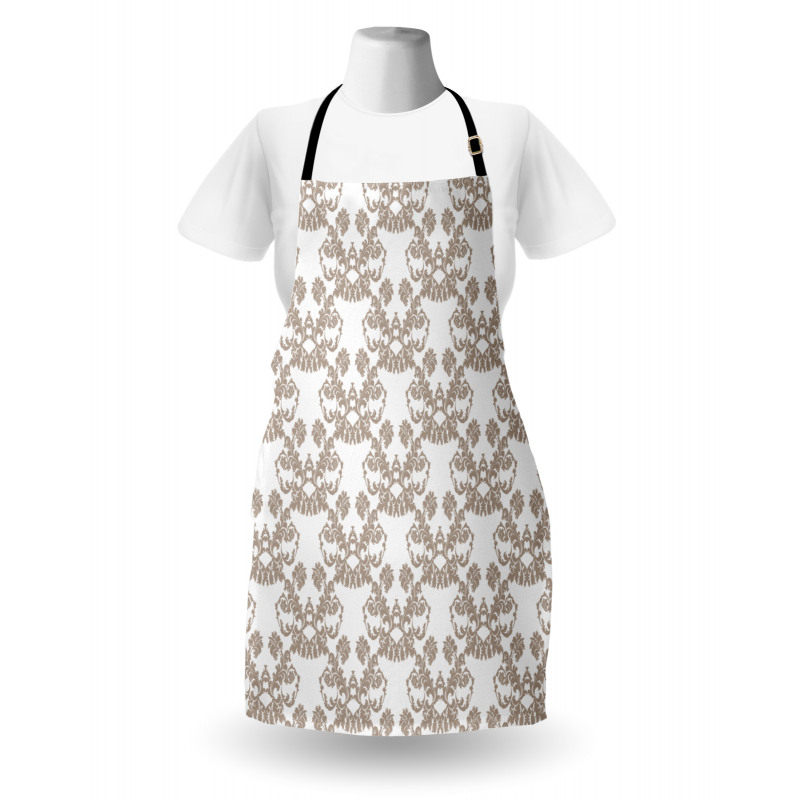 Rococo Flowers in Taupe Apron
