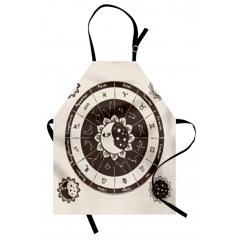 Zodiac Sun Moon Apron