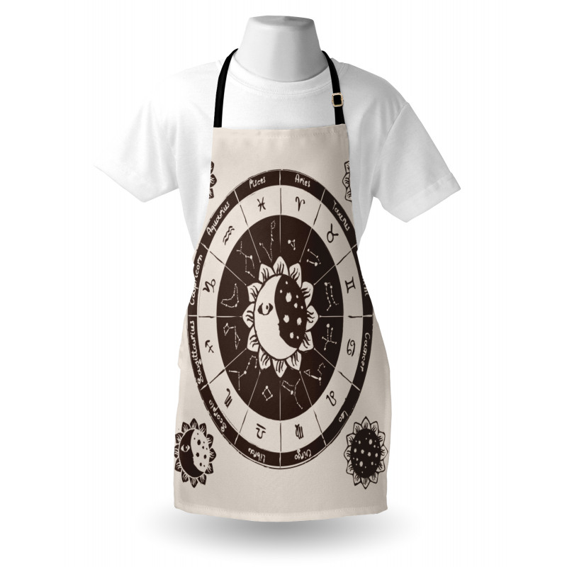 Zodiac Sun Moon Apron