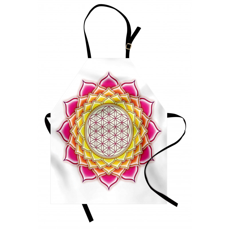 Flower of Life Lotus Vivid Apron