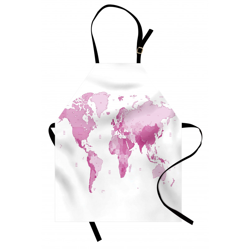 World Map Continents Apron