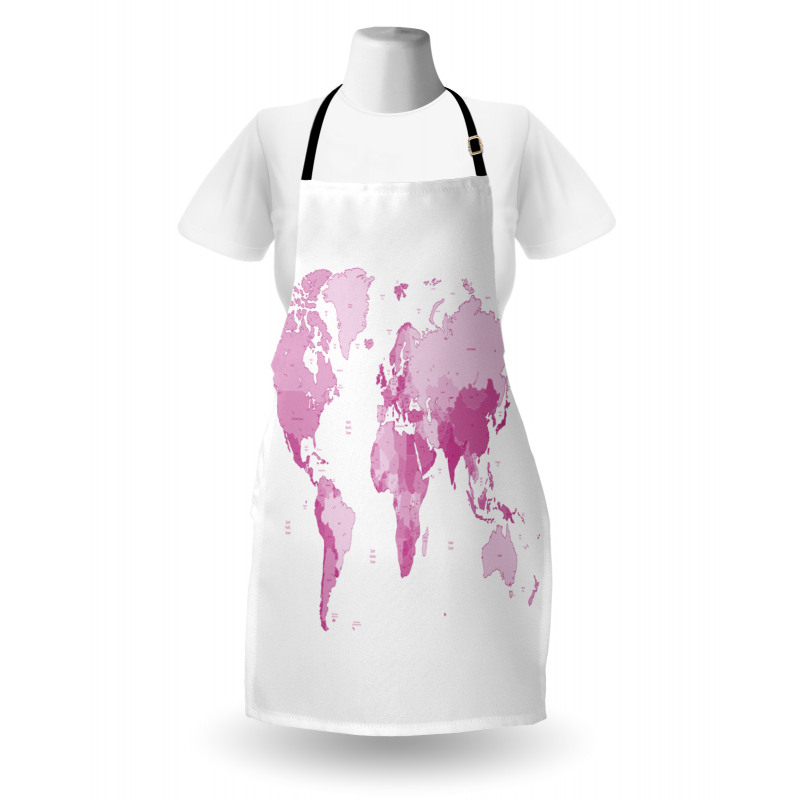 World Map Continents Apron