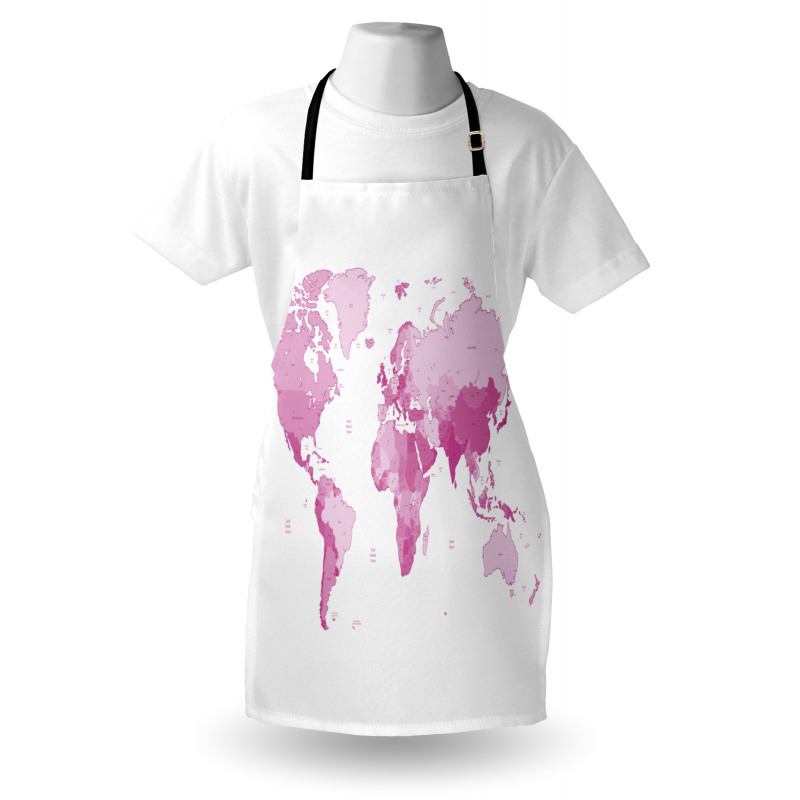 World Map Continents Apron