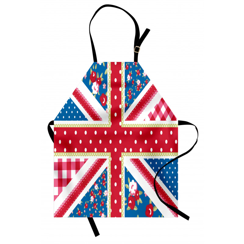 British Flag Floral Apron