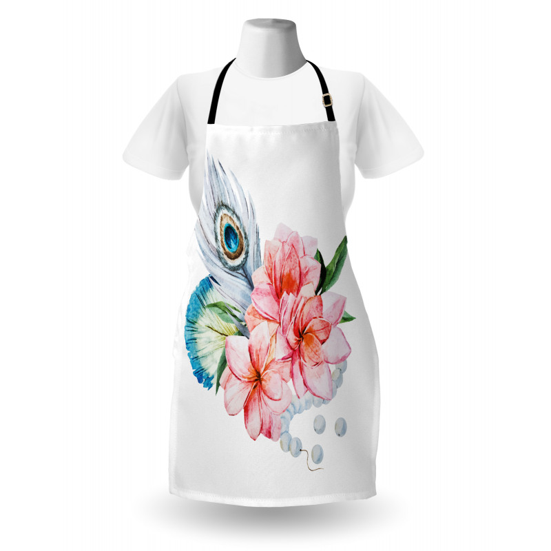 Peony and Peacock Apron