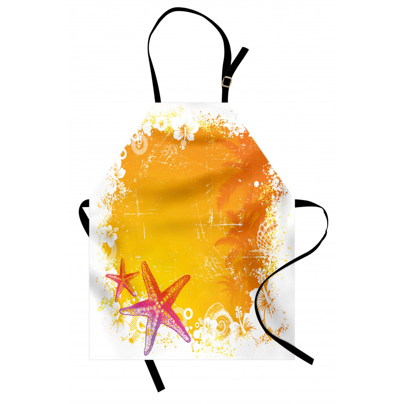 Exotic Flowers Seastars Apron