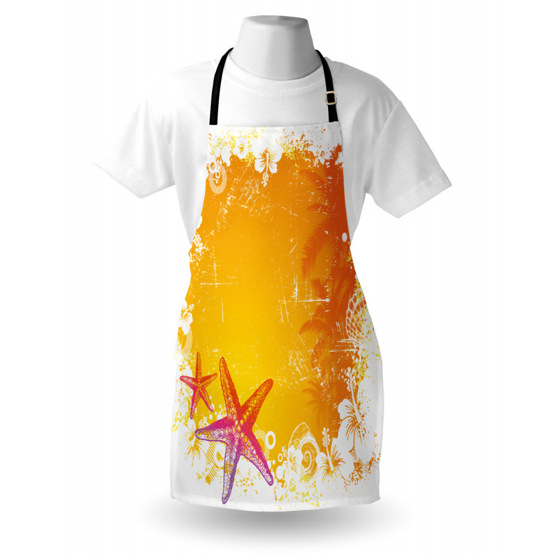 Exotic Flowers Seastars Apron