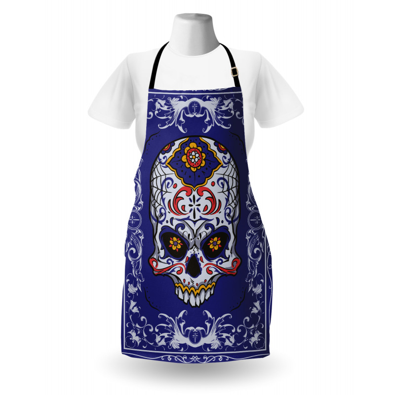 Scary Floral Gothic Apron
