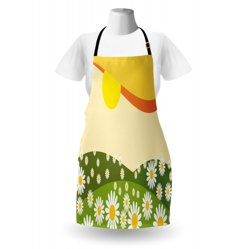 Daisy Flower Field Sun Apron