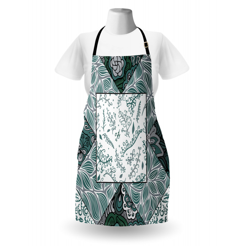 Leaves Chevron Flower Mix Apron