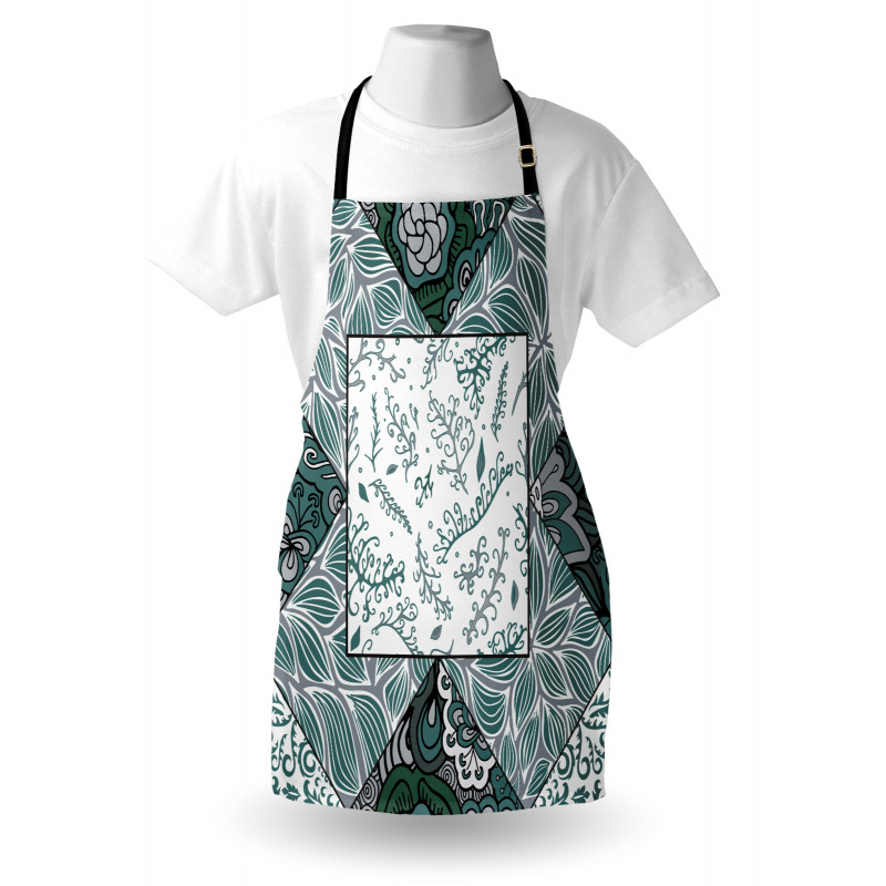 Leaves Chevron Flower Mix Apron