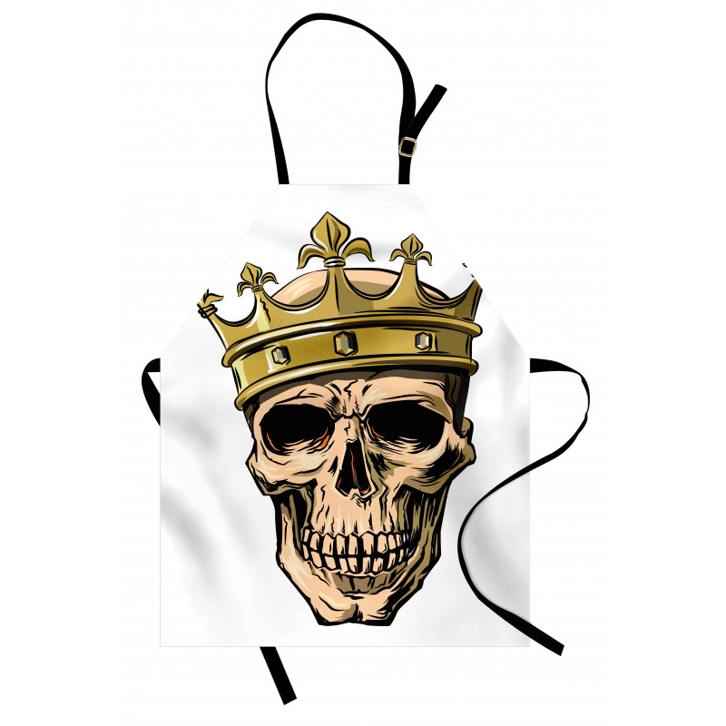 Skeleton Head with Crown Apron