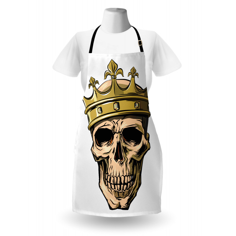 Skeleton Head with Crown Apron