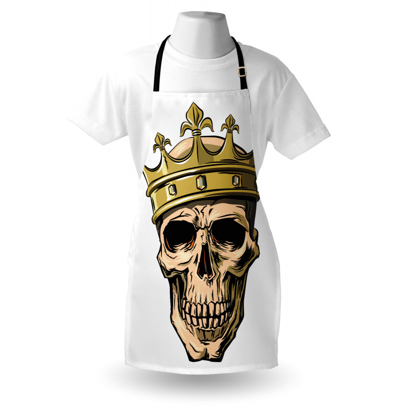 Skeleton Head with Crown Apron