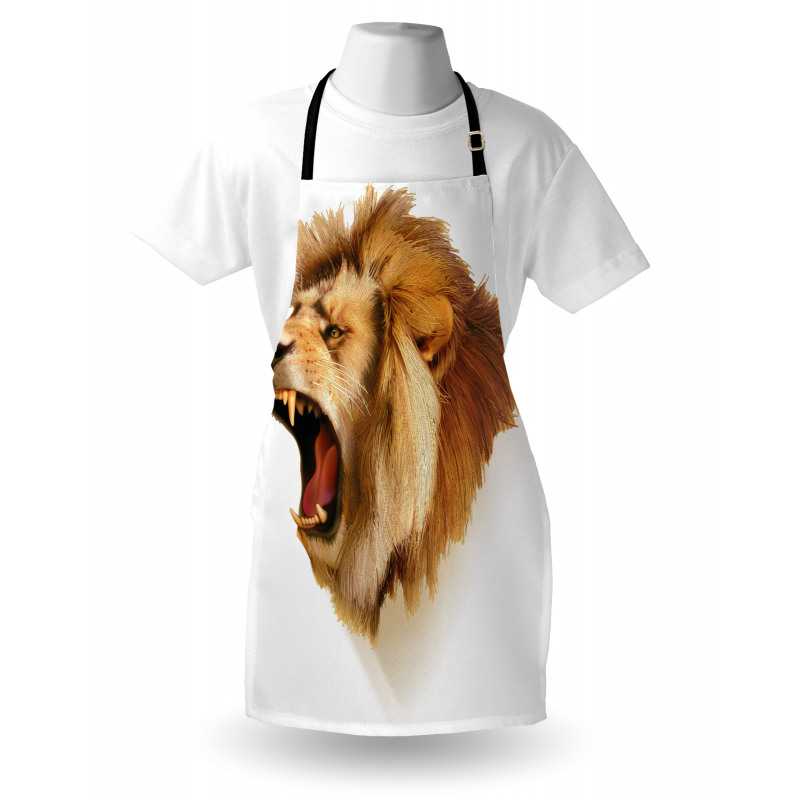 Roaring Fierce Lion Head Apron