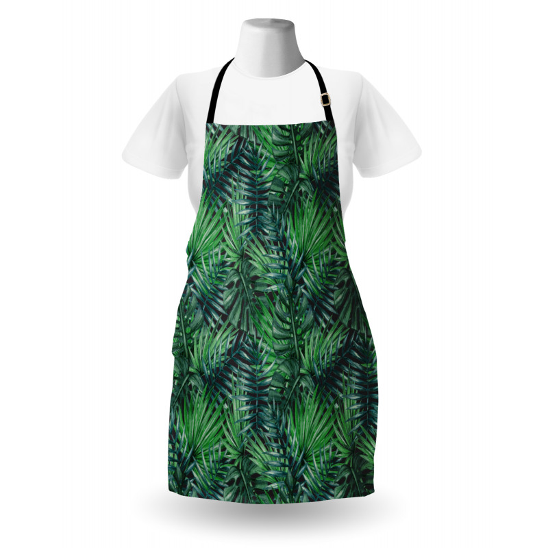 Watercolored Forest Leaves Apron