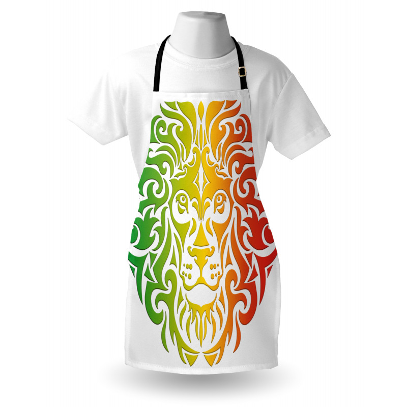 Colorful Lion Portrait Apron