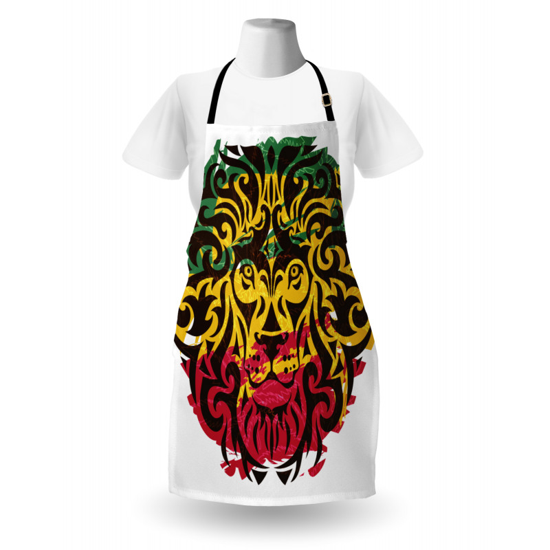 Ethiopian Wild Lion Head Apron