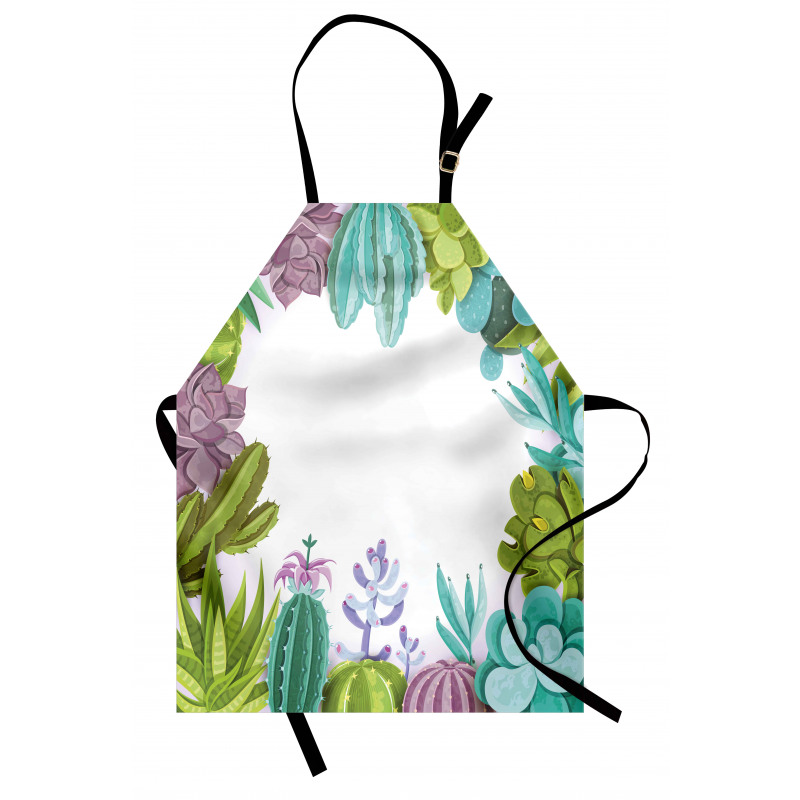 Succulents Plants Frame Apron