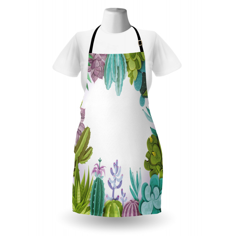 Succulents Plants Frame Apron