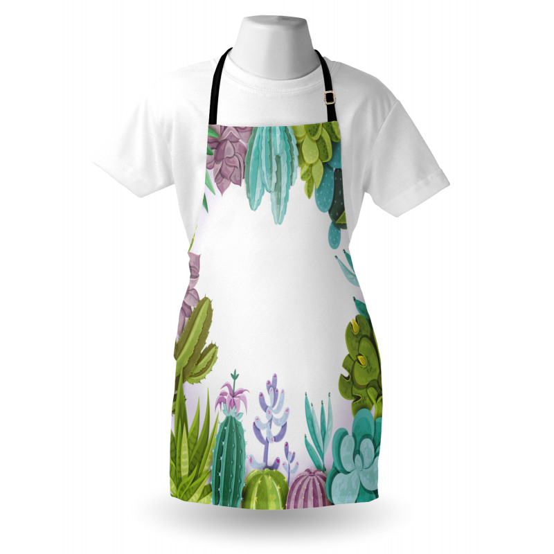 Succulents Plants Frame Apron