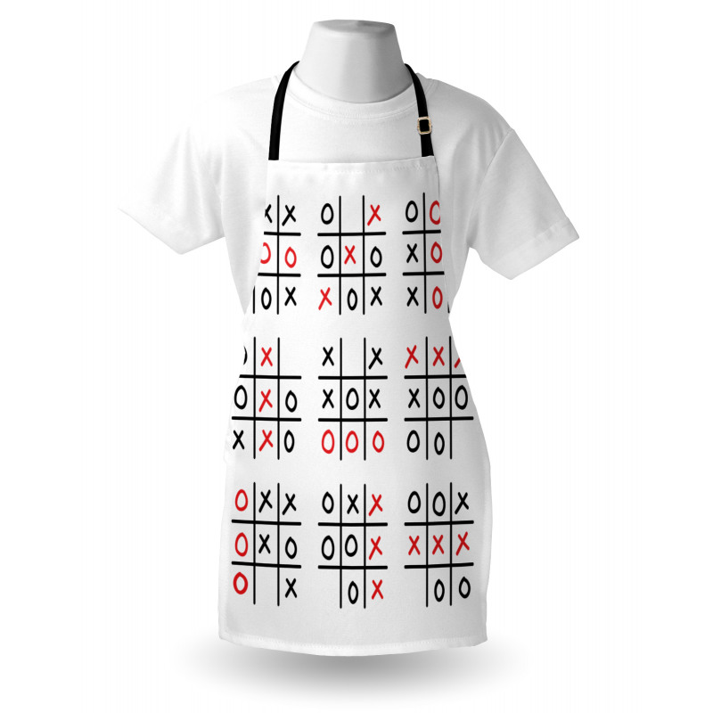 Tic Tac Toe Game Set Art Apron