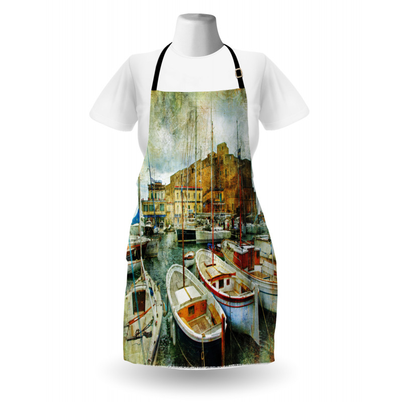 Boats in Naples Apron