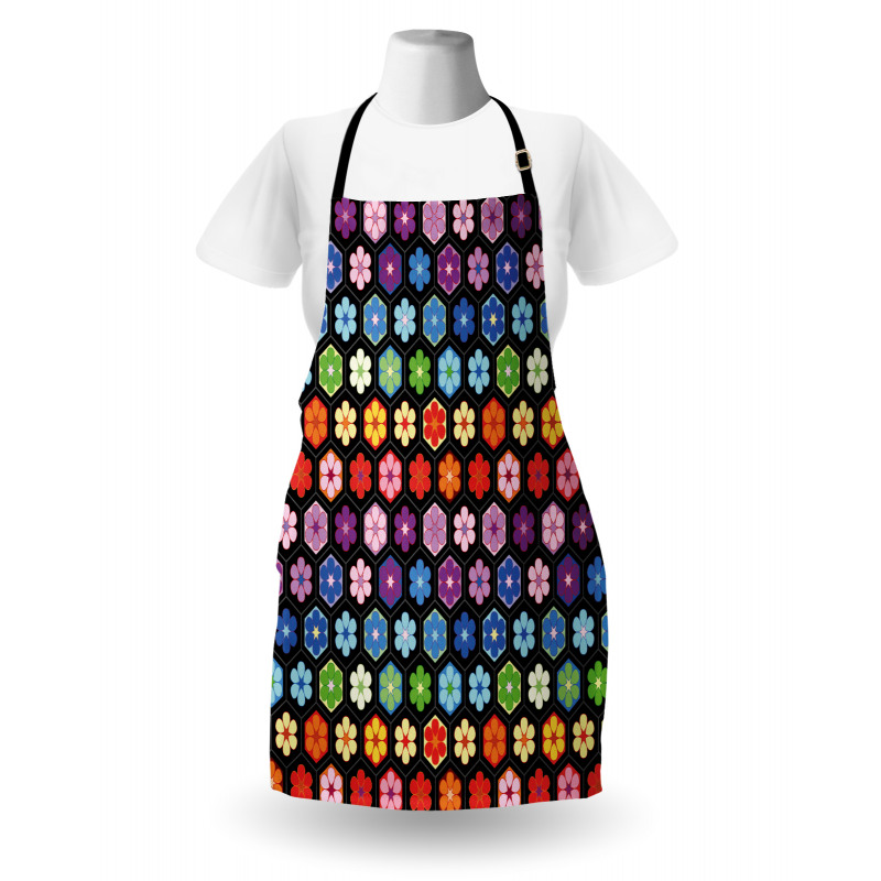 Colorful Daisy Blooms Apron