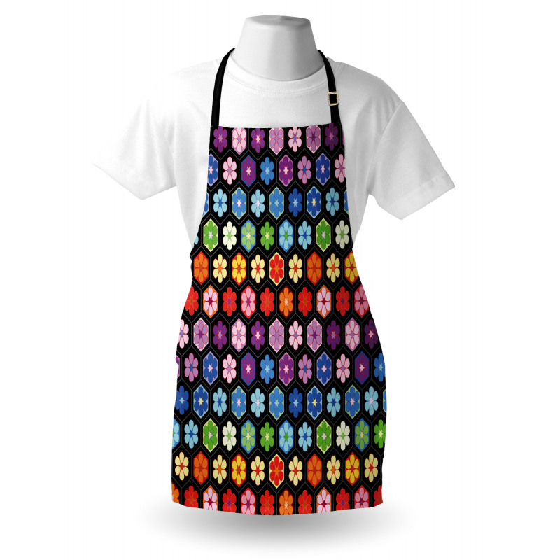 Colorful Daisy Blooms Apron
