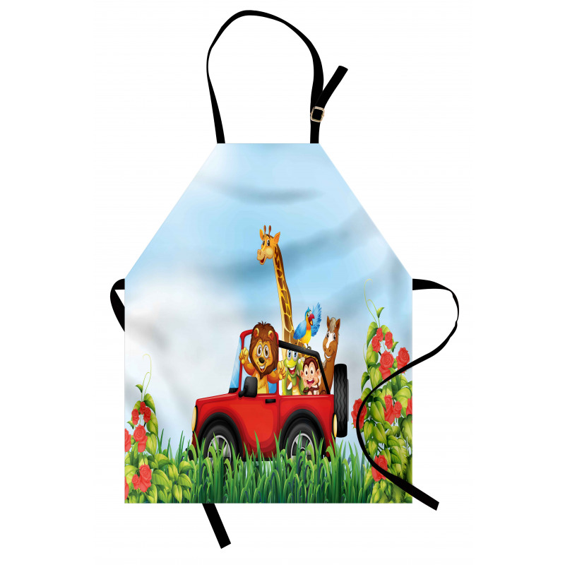 Cartoon Wildlife Animals Apron