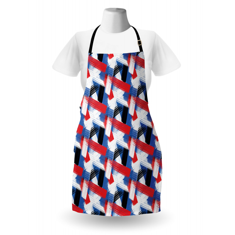 Geometric Grunge Motif Apron