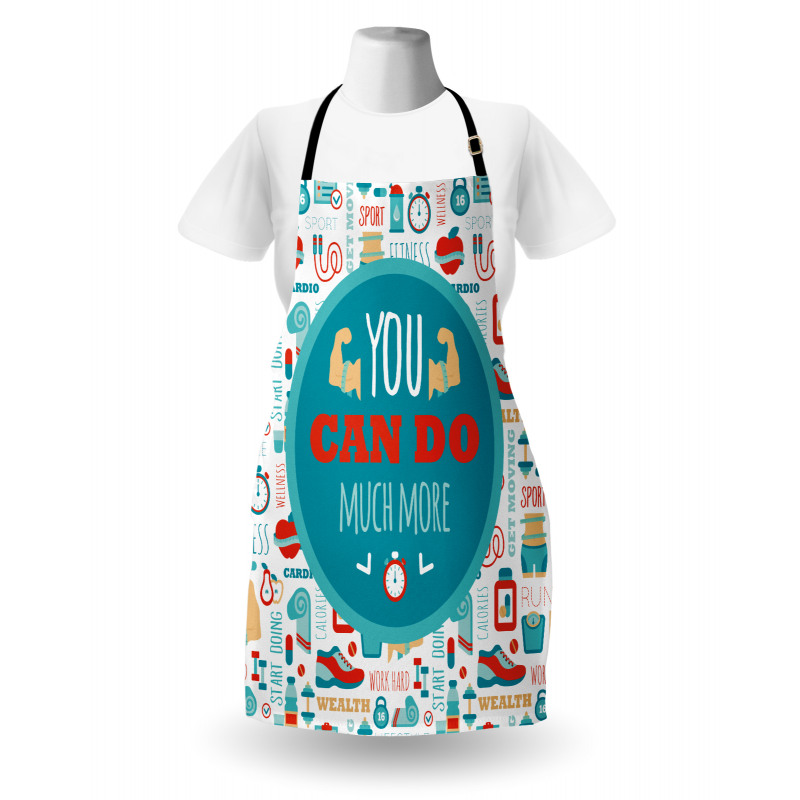 Encouraging Gym Phrase Apron